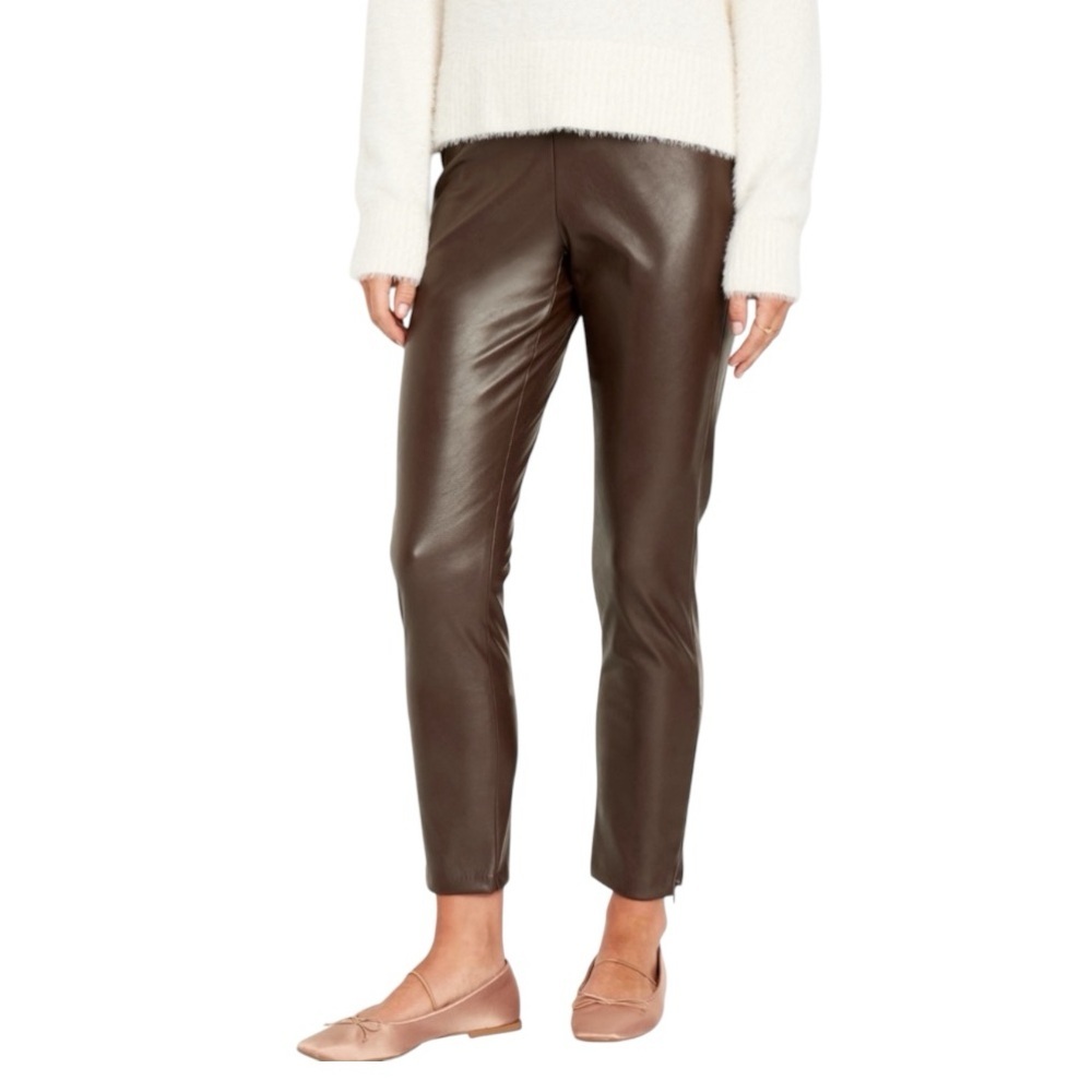OLD NAVY Extra High-Waisted Faux -Leather Vegan Pants